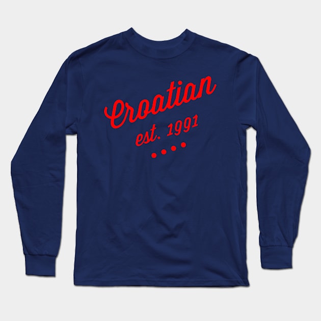 Croatian Long Sleeve T-Shirt by MessageOnApparel